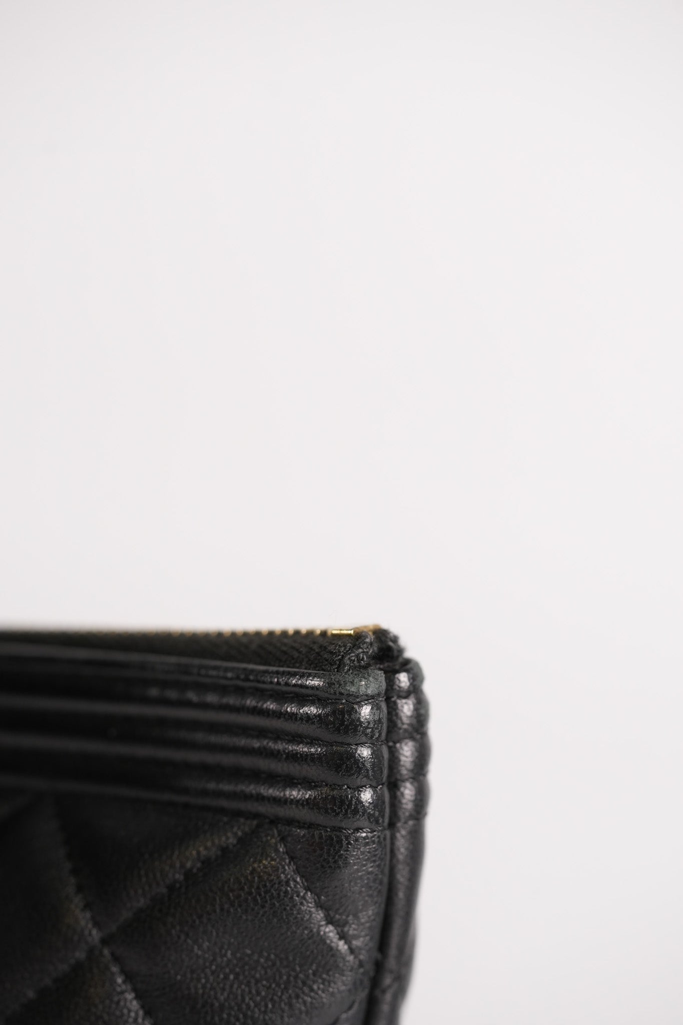 Boy O Case Clutch Bag in Black Quilted Calfskin Leather & Light Gold Hardware Series 26 | Purse Maison Luxury Bags Shop
