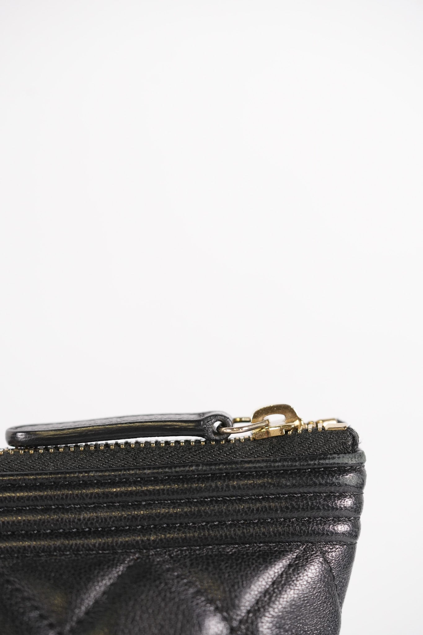 Boy O Case Clutch Bag in Black Quilted Calfskin Leather & Light Gold Hardware Series 26 | Purse Maison Luxury Bags Shop