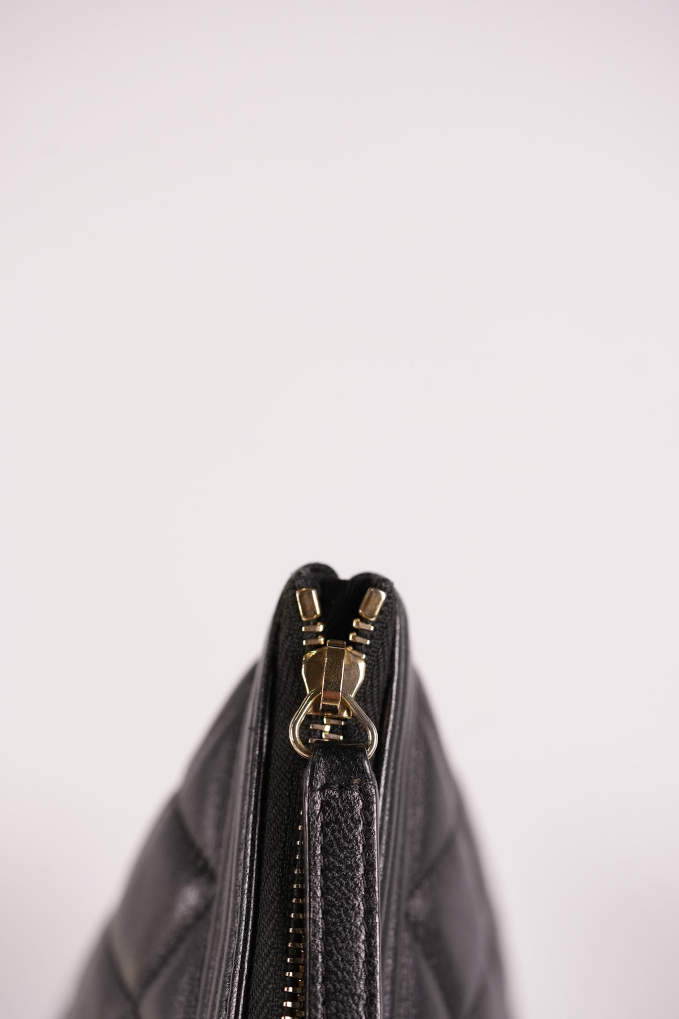 Boy O Case Clutch Bag in Black Quilted Calfskin Leather & Light Gold Hardware Series 26 | Purse Maison Luxury Bags Shop