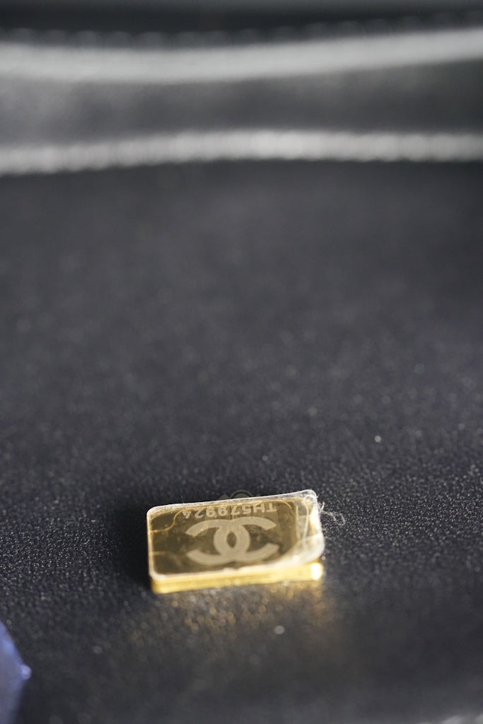 Boy Old Medium Black Caviar Leather in Aged Gold Hardware (Microchip) | Purse Maison Luxury Bags Shop