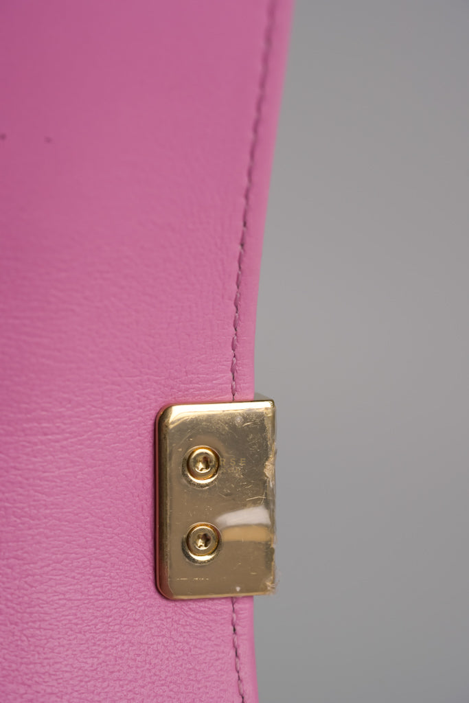 Boy Old Medium Chevron in Lambskin Leather and Light Gold Hardware (Microchip) | Purse Maison Luxury Bags Shop