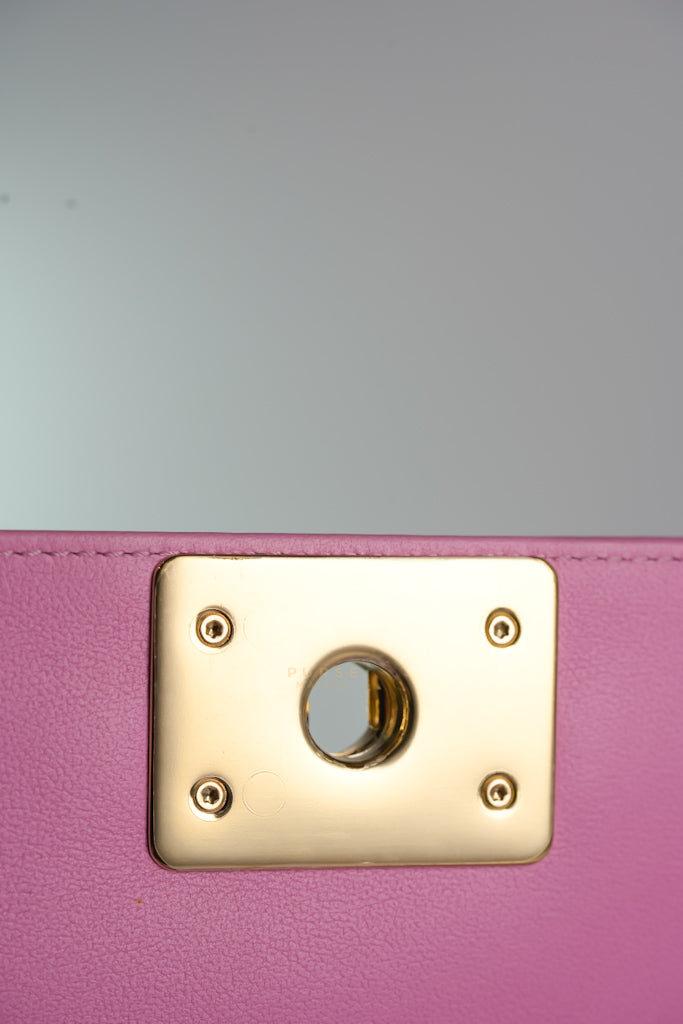 Boy Old Medium Chevron in Lambskin Leather and Light Gold Hardware (Microchip) | Purse Maison Luxury Bags Shop