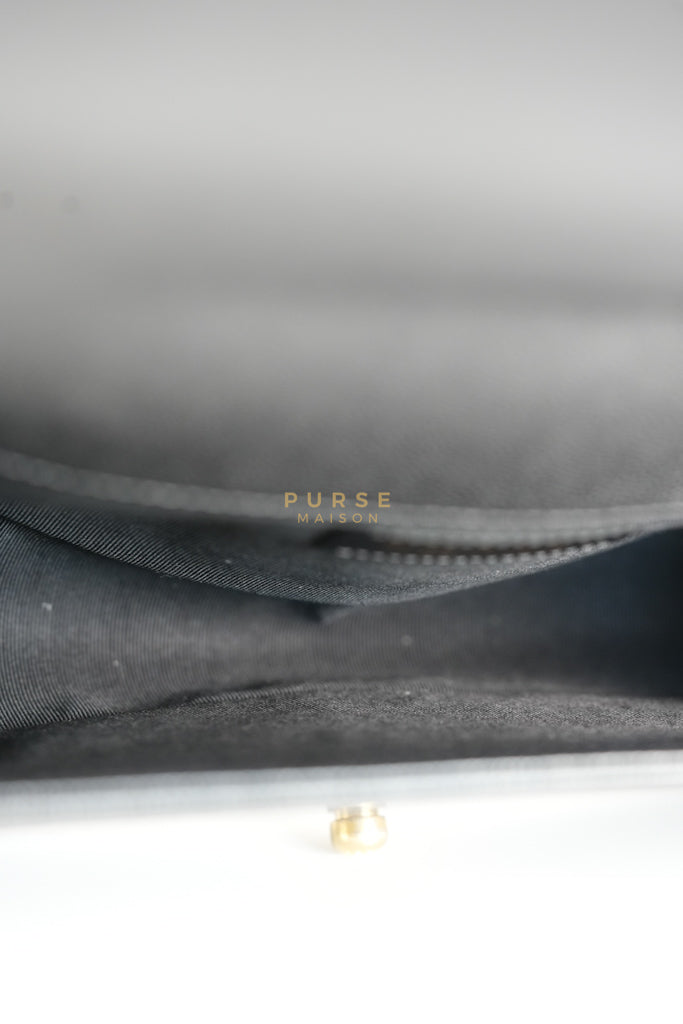 Boy Old Medium in Black Caviar Leather and Aged Gold Hardware Series 28 | Purse Maison Luxury Bags Shop