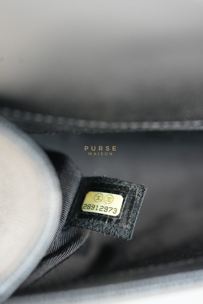 Boy Old Medium in Black Caviar Leather and Aged Gold Hardware Series 28 | Purse Maison Luxury Bags Shop