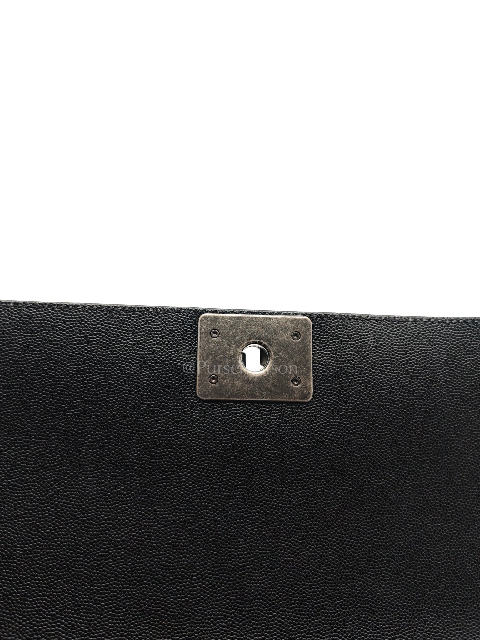 Boy Old Medium in Black Caviar Leather and Ruthenium Hardware Series 27 | Purse Maison Luxury Bags Shop