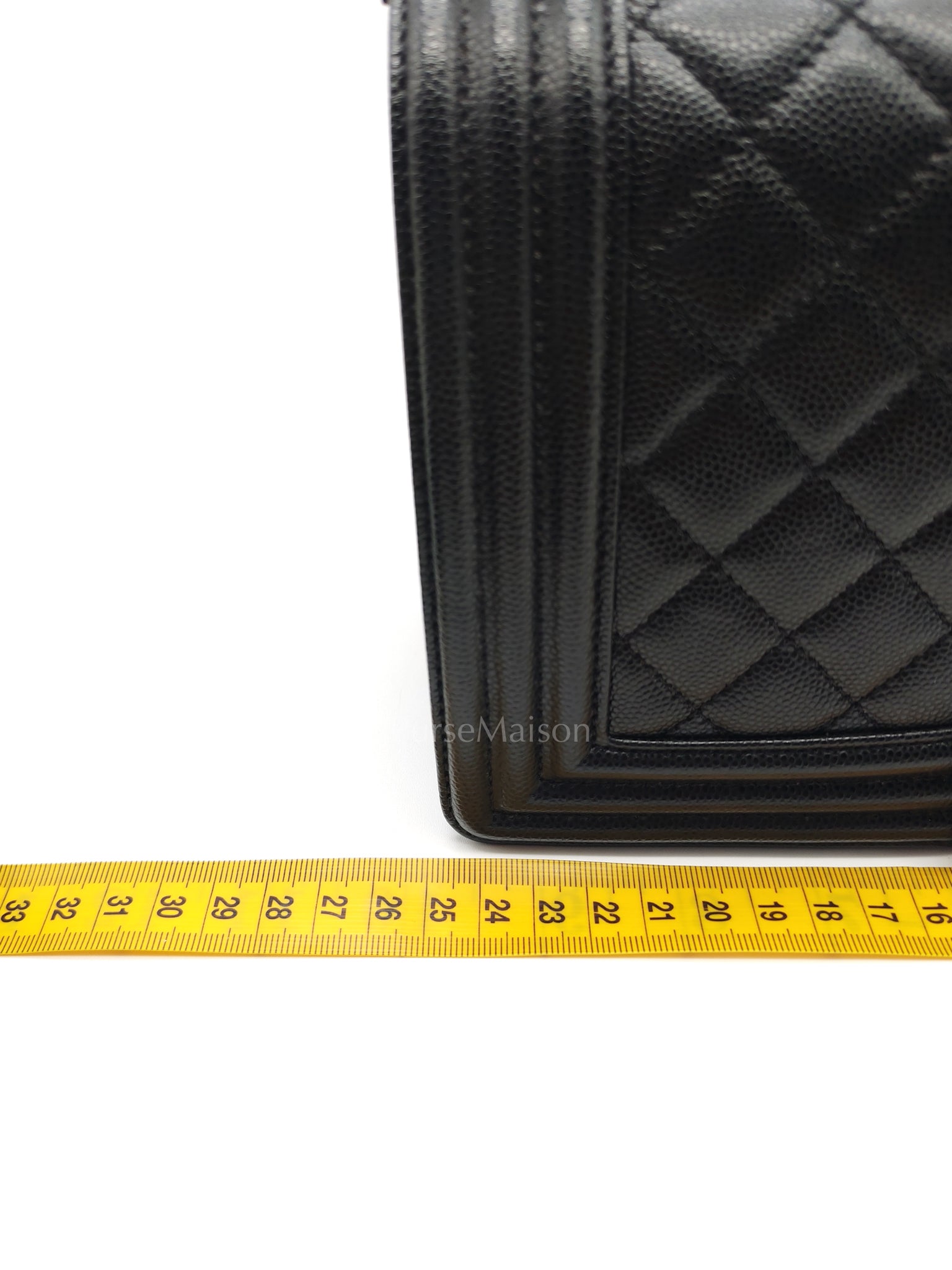 Boy Old Medium in Black Caviar Leather and Ruthenium Hardware Series 27 | Purse Maison Luxury Bags Shop