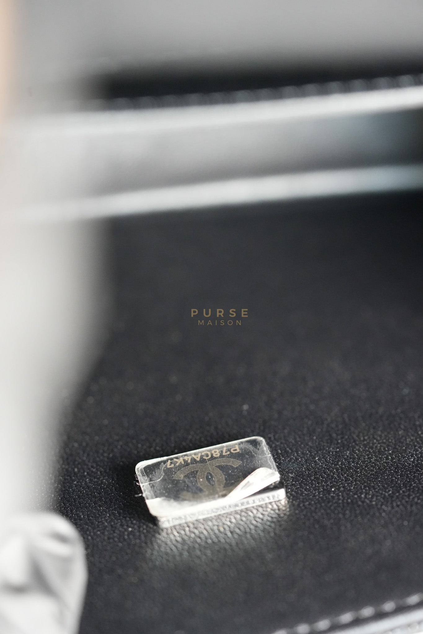 Boy Old Medium in Black Caviar Leather Ruthenium Hardware (Microchip) | Purse Maison Luxury Bags Shop