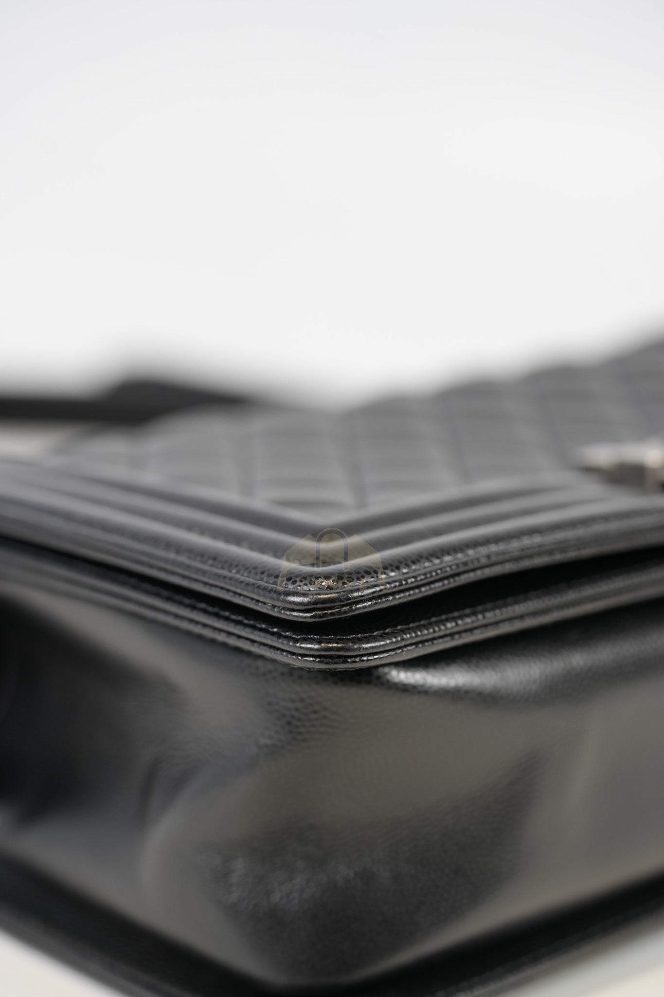 Boy Old Medium in Black Quilted Caviar Leather & Ruthenium Hardware Series 29 | Purse Maison Luxury Bags Shop