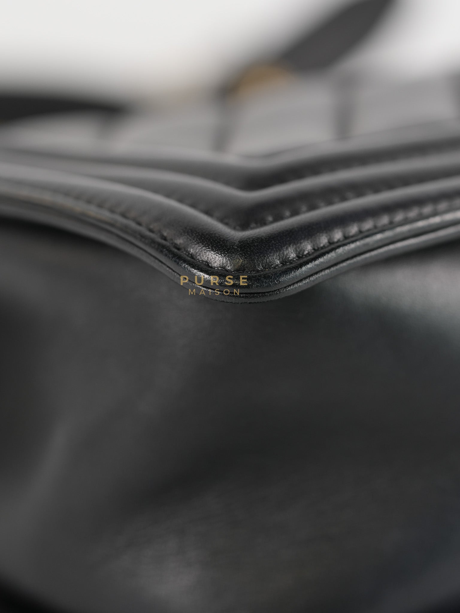 Boy Old Medium in Chevron Lambskin Leather and Aged Gold Harware Series 25 | Purse Maison Luxury Bags Shop