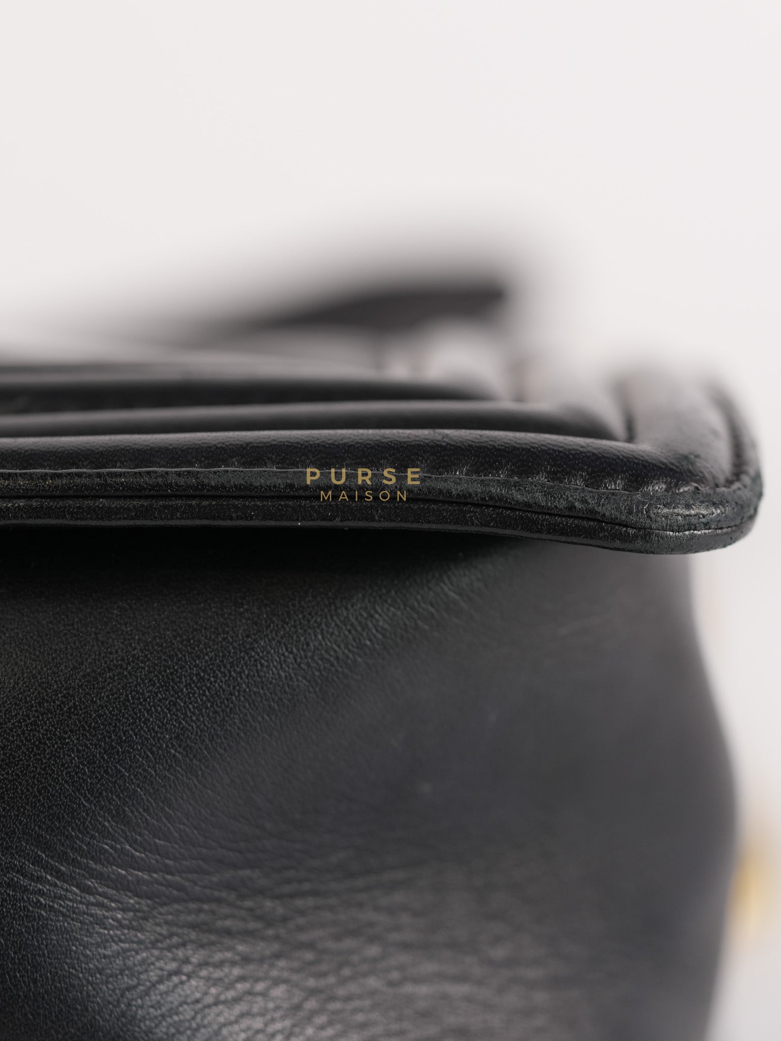 Boy Old Medium in Chevron Lambskin Leather and Aged Gold Harware Series 25 | Purse Maison Luxury Bags Shop