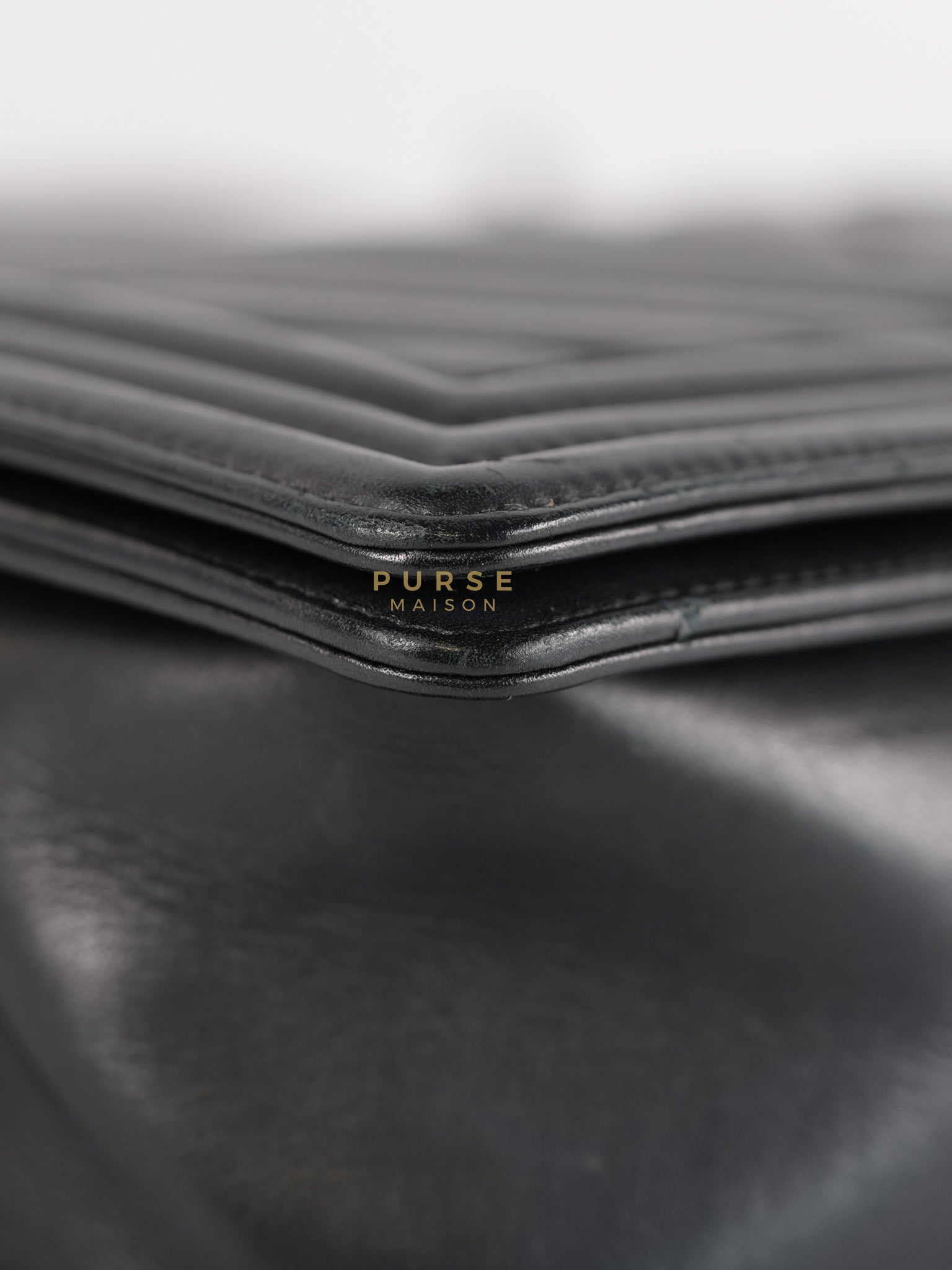 Boy Old Medium in Chevron Lambskin Leather and Aged Gold Harware Series 25 | Purse Maison Luxury Bags Shop