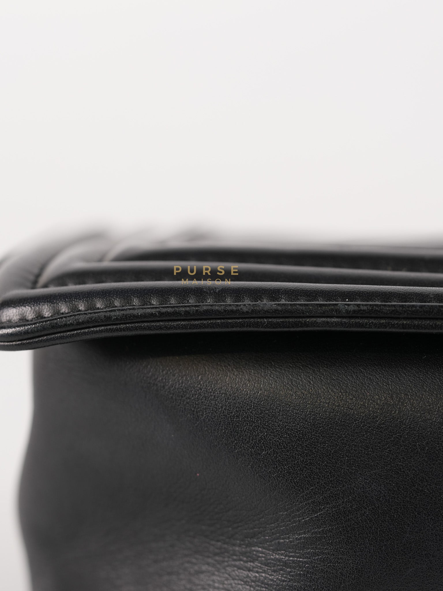 Boy Old Medium in Chevron Lambskin Leather and Aged Gold Harware Series 25 | Purse Maison Luxury Bags Shop