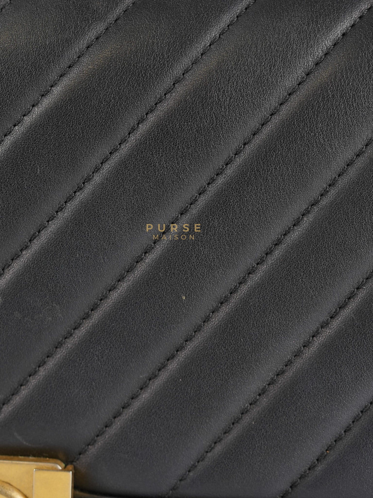 Boy Old Medium in Chevron Lambskin Leather and Aged Gold Harware Series 25 | Purse Maison Luxury Bags Shop