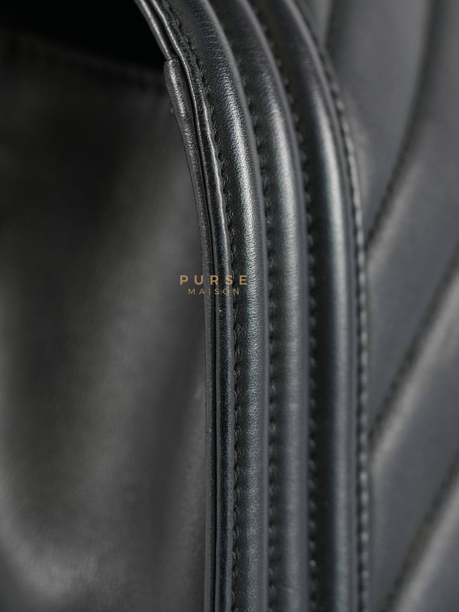 Boy Old Medium in Chevron Lambskin Leather and Aged Gold Harware Series 25 | Purse Maison Luxury Bags Shop