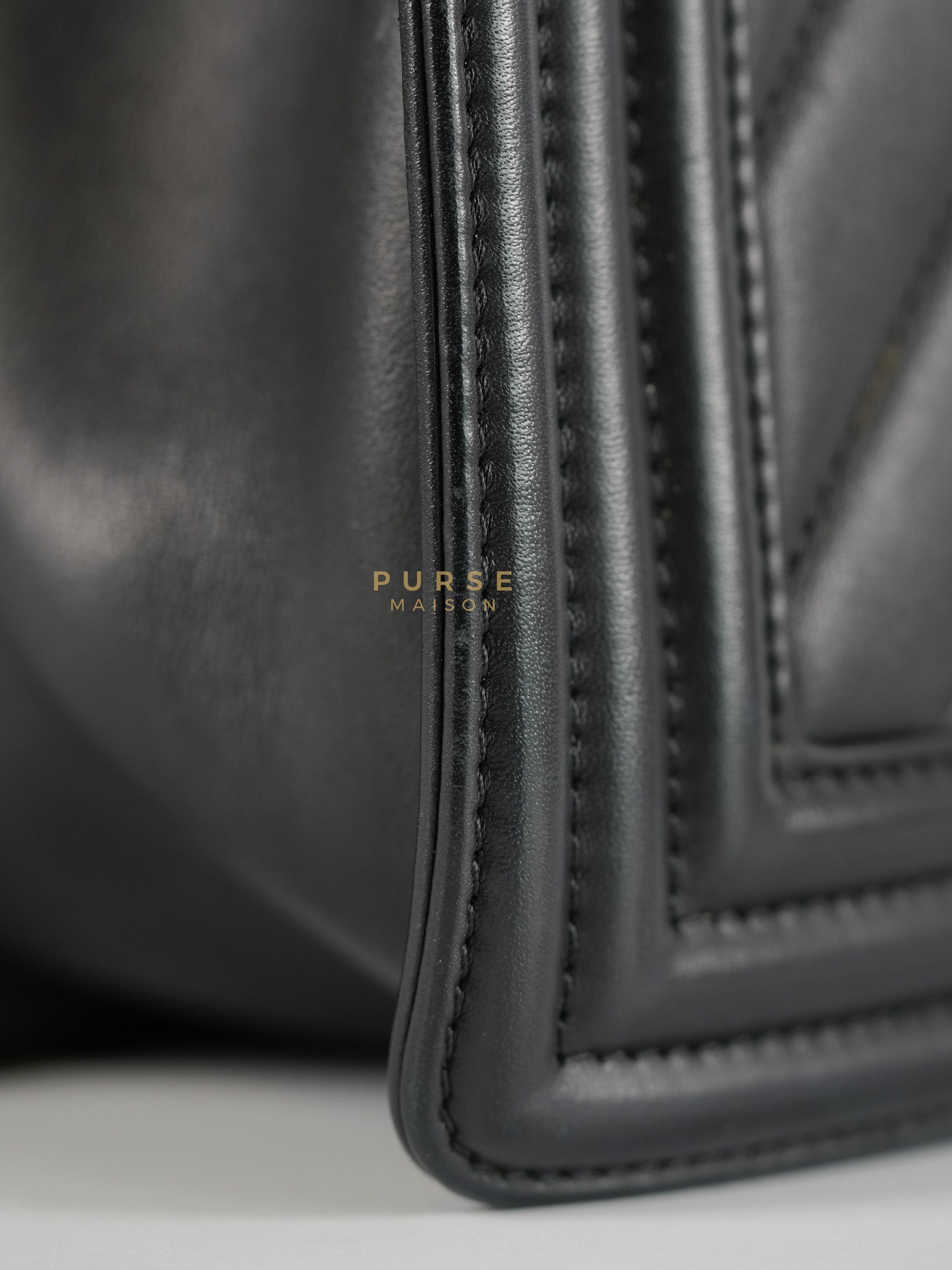 Boy Old Medium in Chevron Lambskin Leather and Aged Gold Harware Series 25 | Purse Maison Luxury Bags Shop