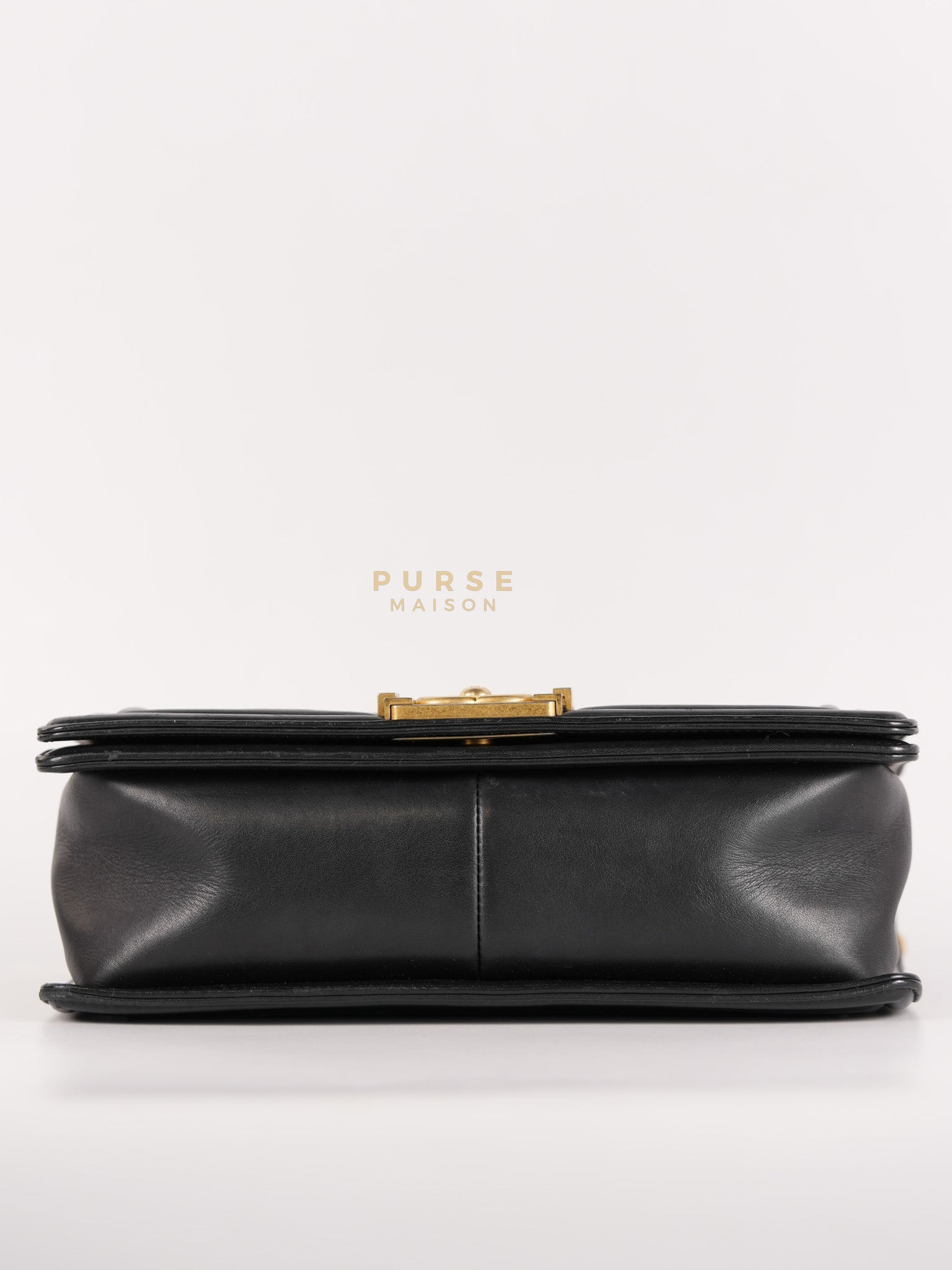 Boy Old Medium in Chevron Lambskin Leather and Aged Gold Harware Series 25 | Purse Maison Luxury Bags Shop