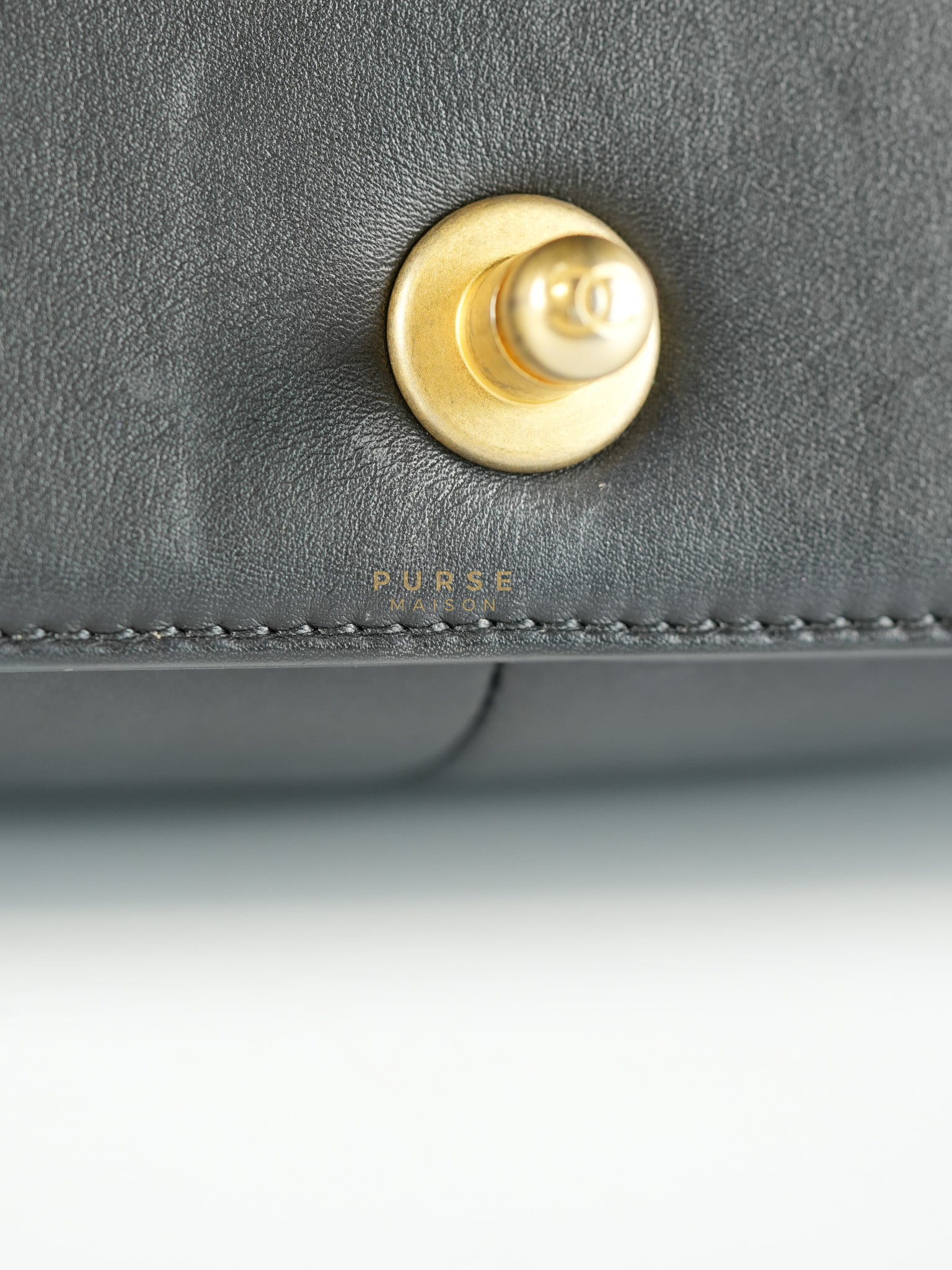 Boy Old Medium in Chevron Lambskin Leather and Aged Gold Harware Series 25 | Purse Maison Luxury Bags Shop