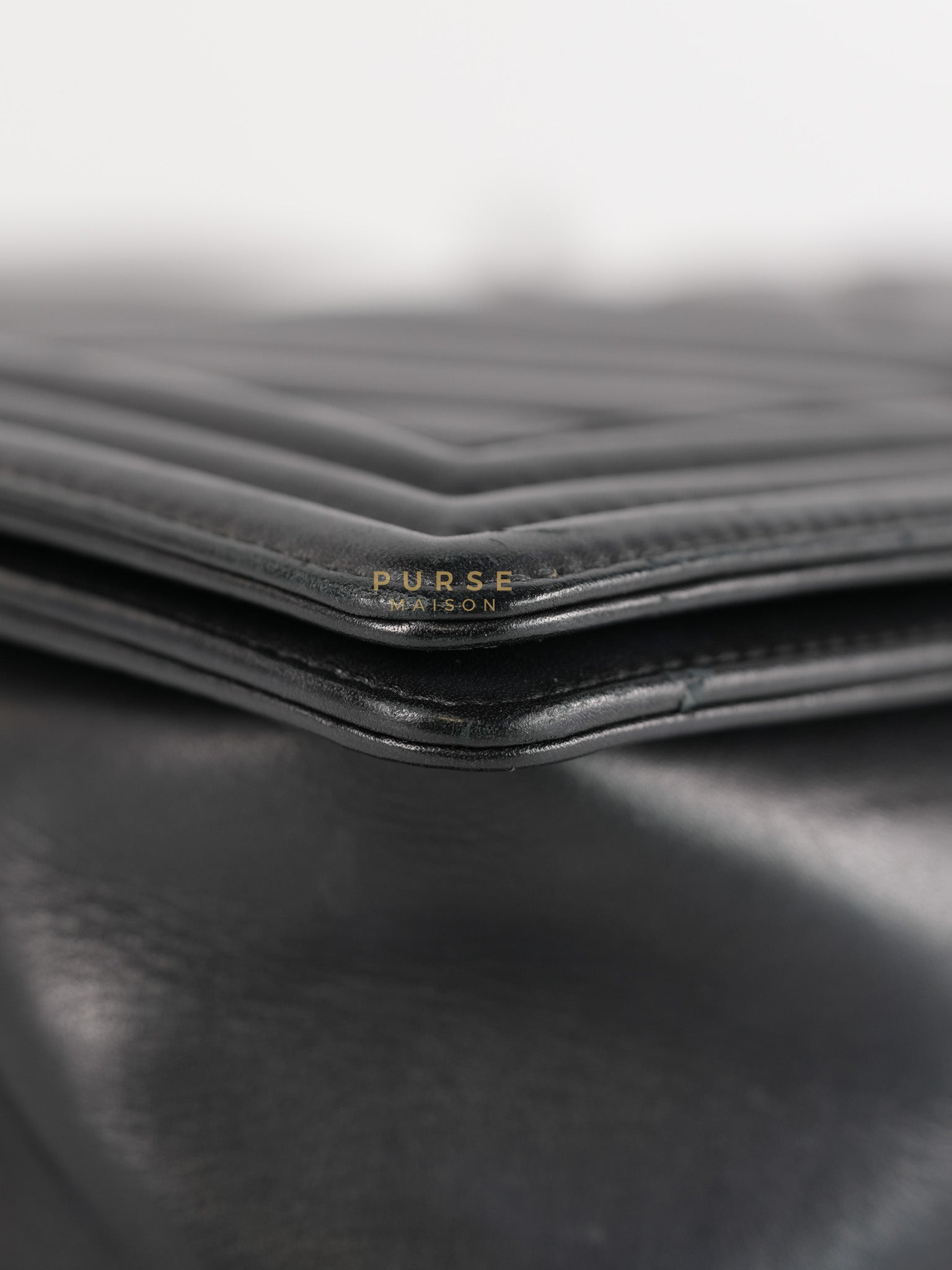 Boy Old Medium in Chevron Lambskin Leather and Aged Gold Harware Series 25 | Purse Maison Luxury Bags Shop