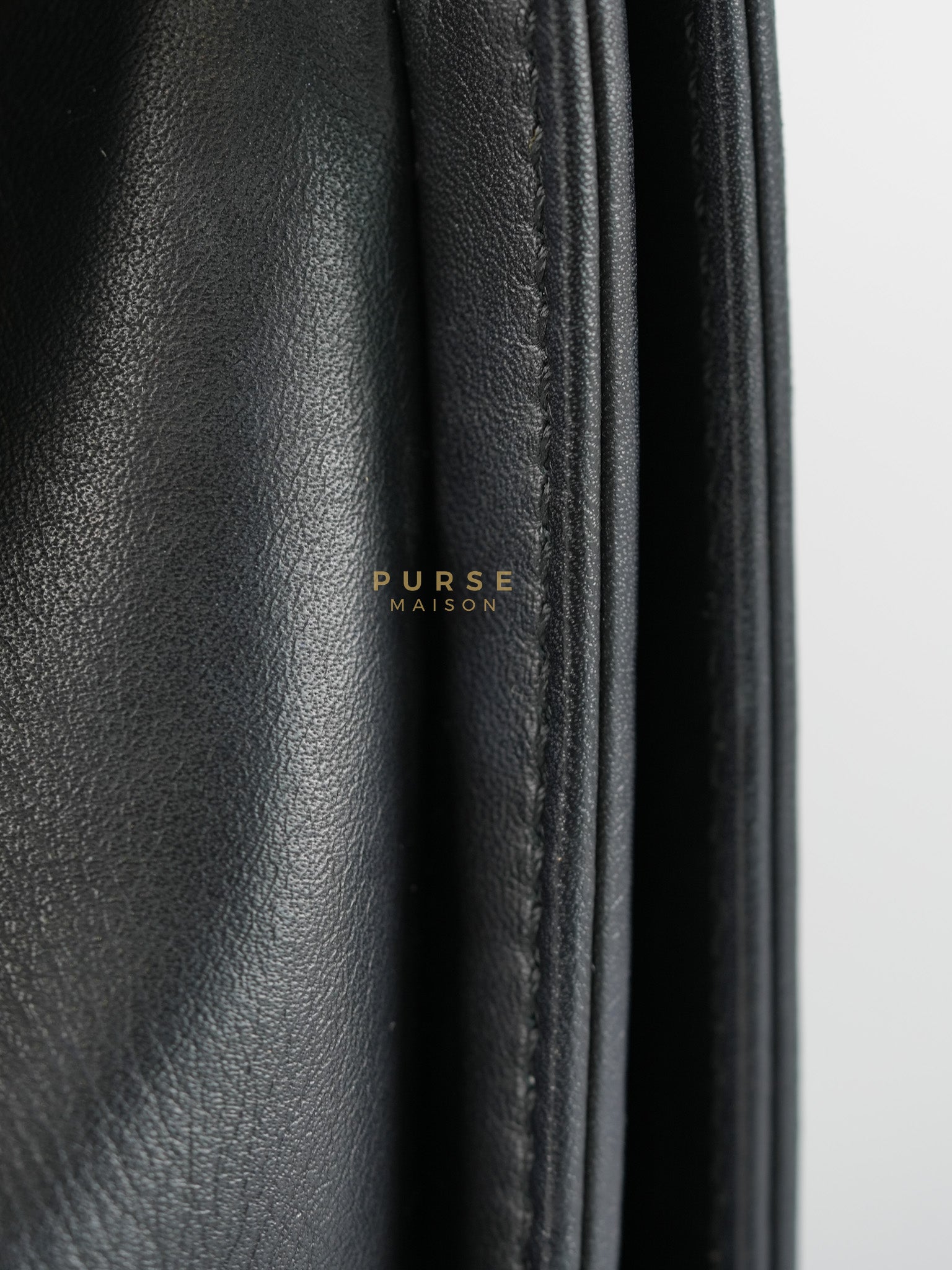 Boy Old Medium in Chevron Lambskin Leather and Aged Gold Harware Series 25 | Purse Maison Luxury Bags Shop