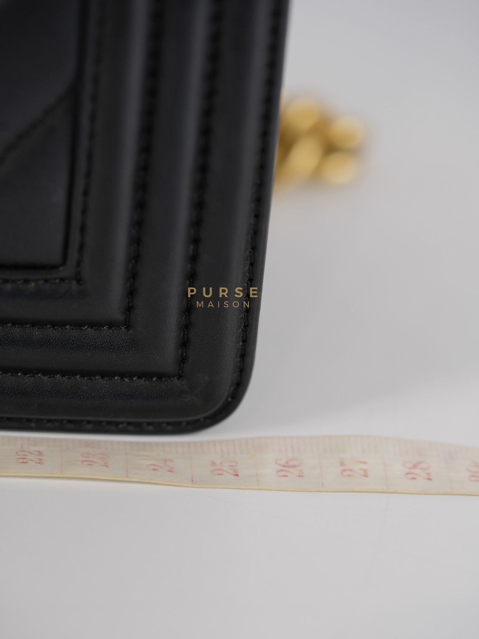 Boy Old Medium in Chevron Lambskin Leather and Aged Gold Harware Series 25 | Purse Maison Luxury Bags Shop