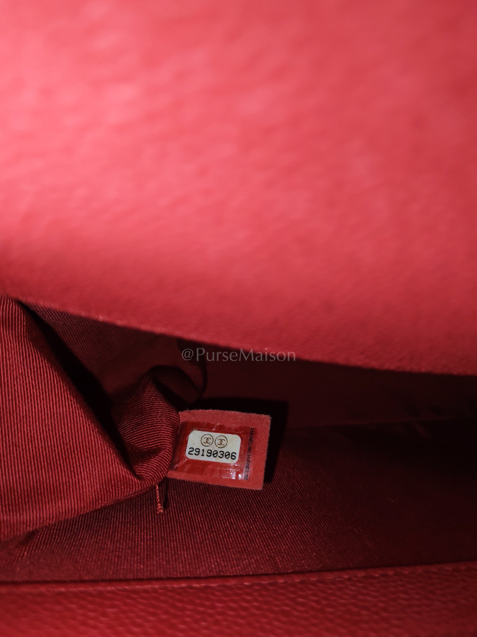 Boy Old Medium Red Quilted Caviar Leather and Champagne Hardware Series 28 | Purse Maison Luxury Bags Shop