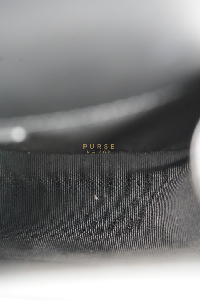 Boy Small Black Gripoix Quilted Lambskin Leather in Aged Gold Hardware Series 30 | Purse Maison Luxury Bags Shop