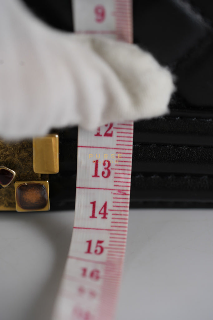 Boy Small Black Gripoix Quilted Lambskin Leather in Aged Gold Hardware Series 30 | Purse Maison Luxury Bags Shop