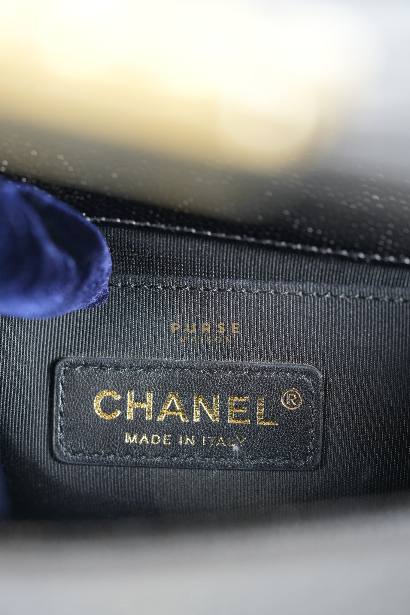 Boy Small Chevron in Black Caviar Leather and Aged Gold Hardware Series 24 | Purse Maison Luxury Bags Shop