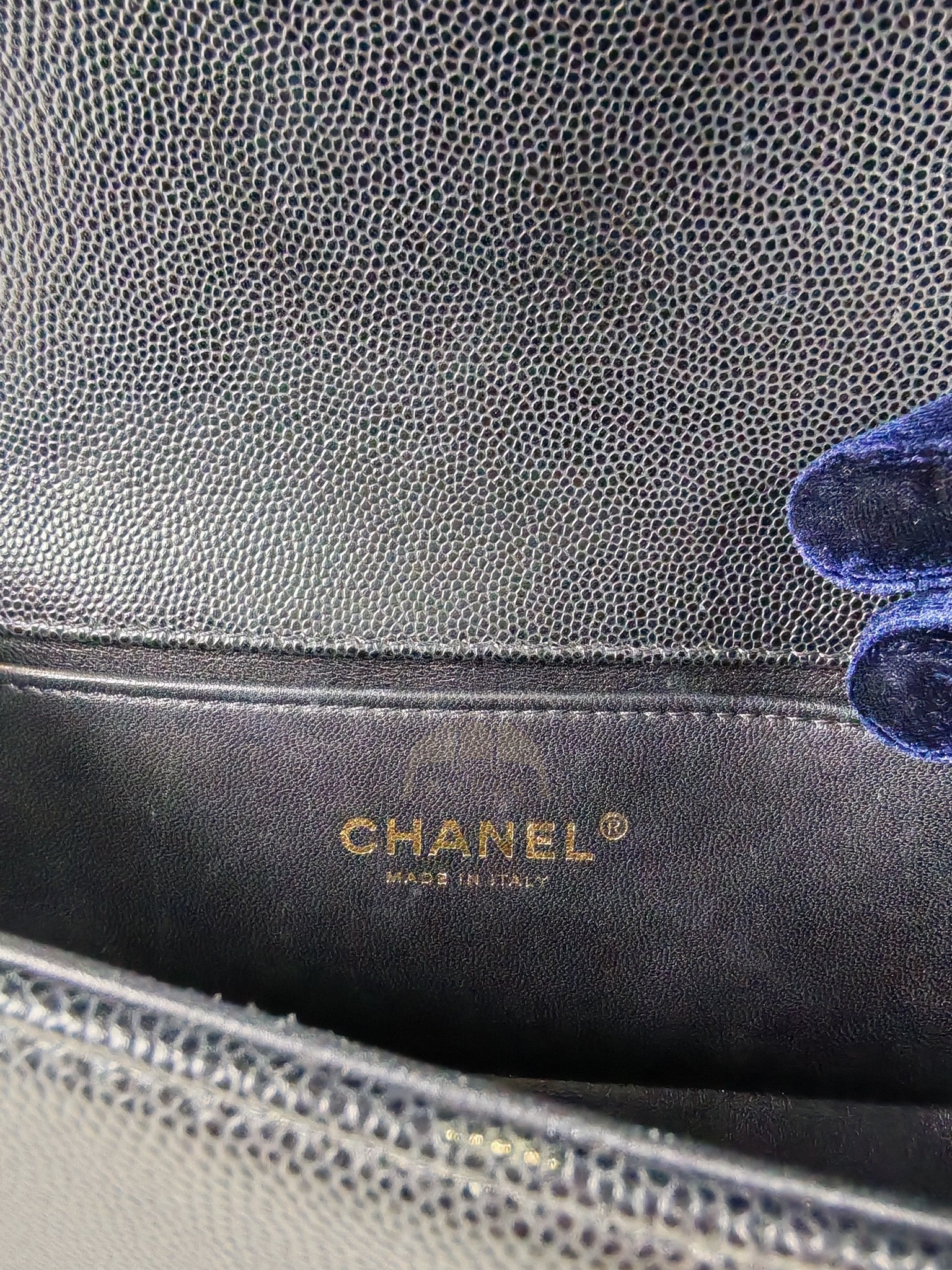 Boy Small in Black Caviar Leather & Age Gold Hardware Microchip | Purse Maison Luxury Bags Shop