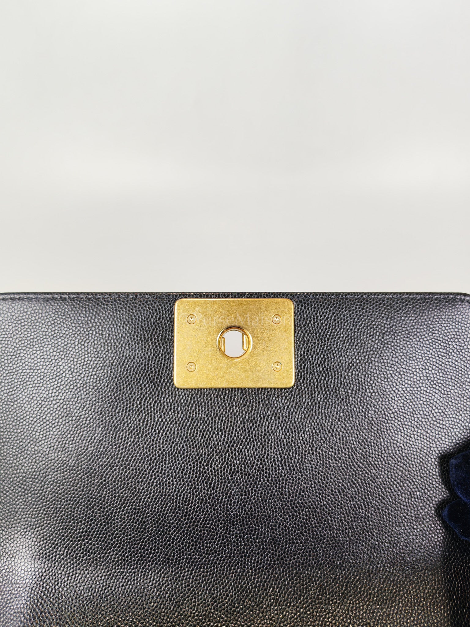 Boy Small in Black Caviar Leather and Aged Gold Hardware Series 31 | Purse Maison Luxury Bags Shop