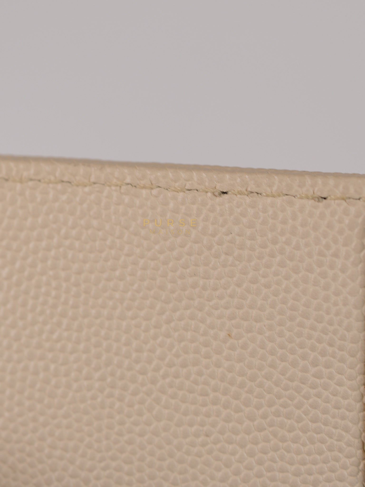 Boy Small in Cream Chevron Caviar Leather Aged Gold Hardware Series 25 | Purse Maison Luxury Bags Shop