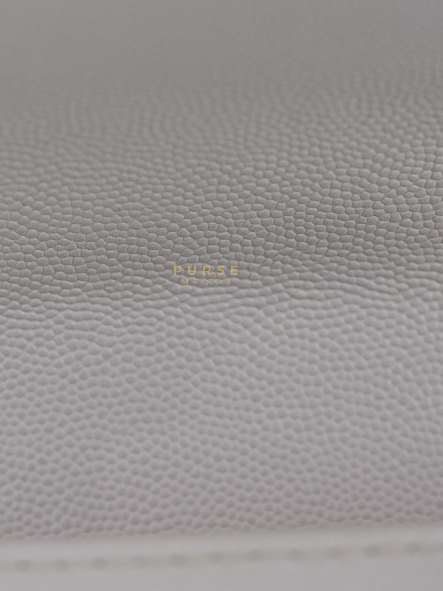 Boy Small in Cream Chevron Caviar Leather Aged Gold Hardware Series 25 | Purse Maison Luxury Bags Shop