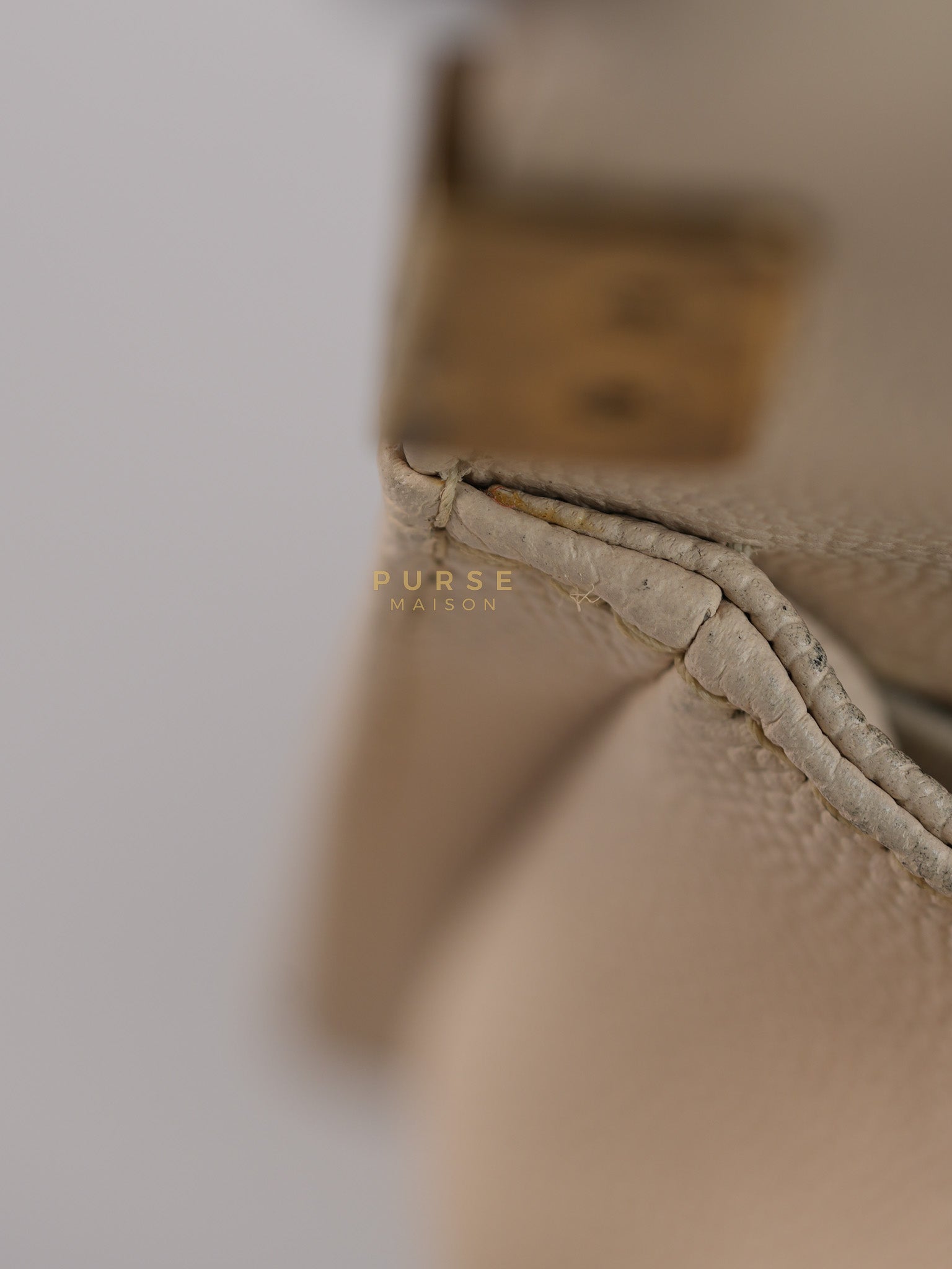 Boy Small in Cream Chevron Caviar Leather Aged Gold Hardware Series 25 | Purse Maison Luxury Bags Shop