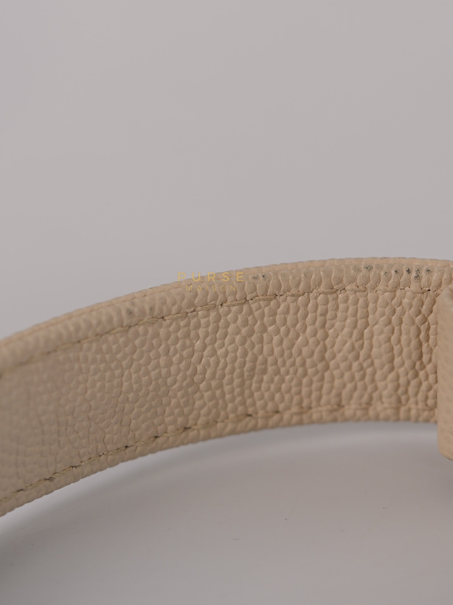 Boy Small in Cream Chevron Caviar Leather Aged Gold Hardware Series 25 | Purse Maison Luxury Bags Shop