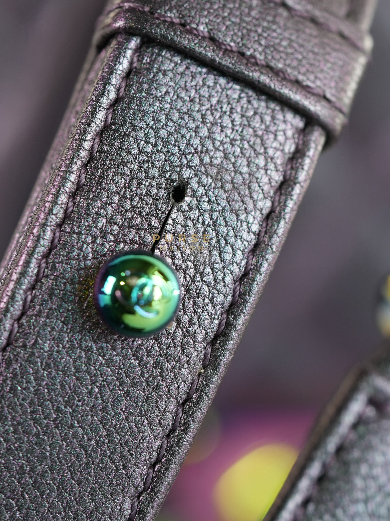 Boy Small in Iridescent Purple Quilted Calfskin Leather & Ruthenium Purple Hardware Series 21 | Purse Maison Luxury Bags Shop