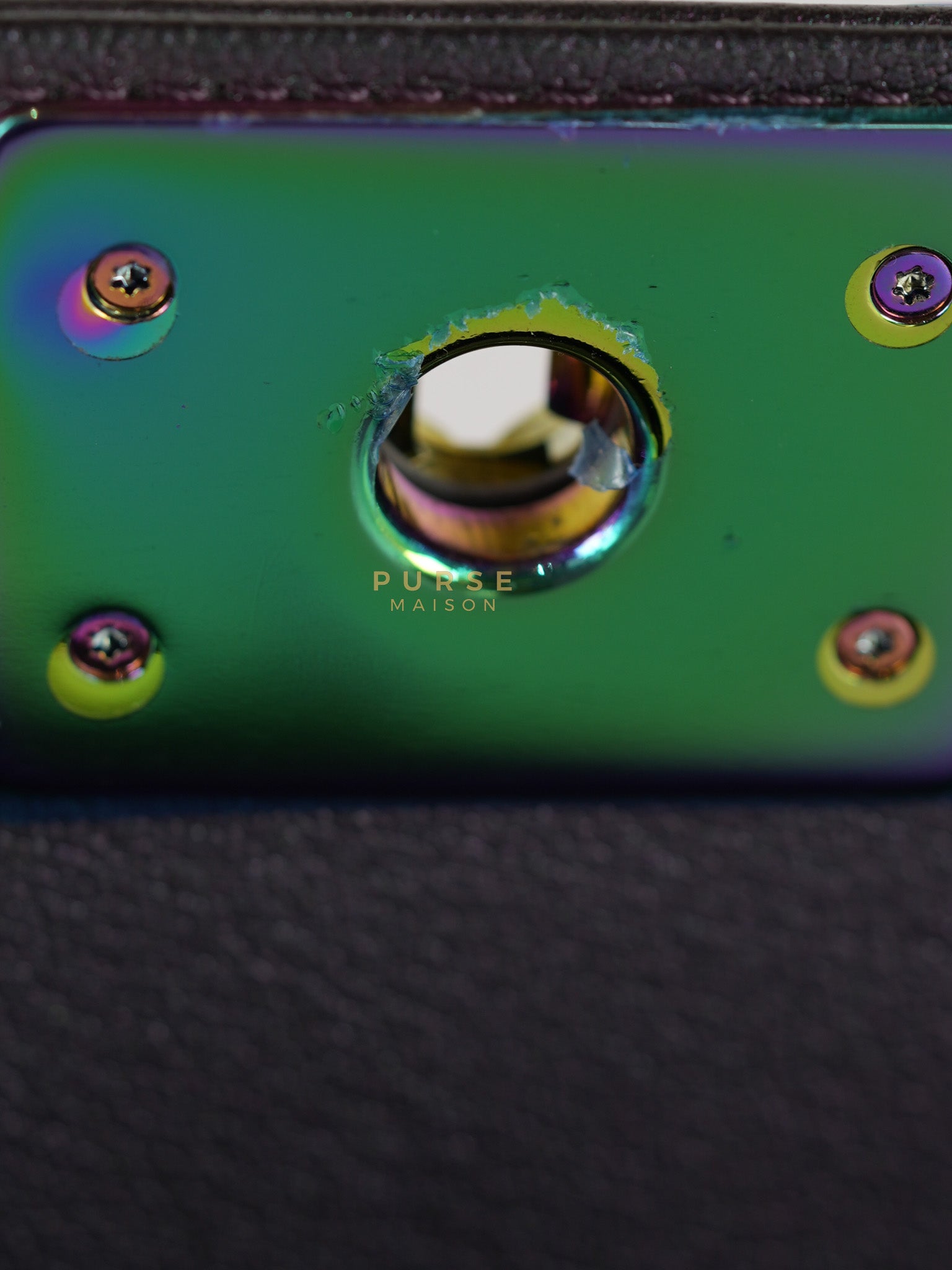 Boy Small in Iridescent Purple Quilted Calfskin Leather & Ruthenium Purple Hardware Series 21 | Purse Maison Luxury Bags Shop