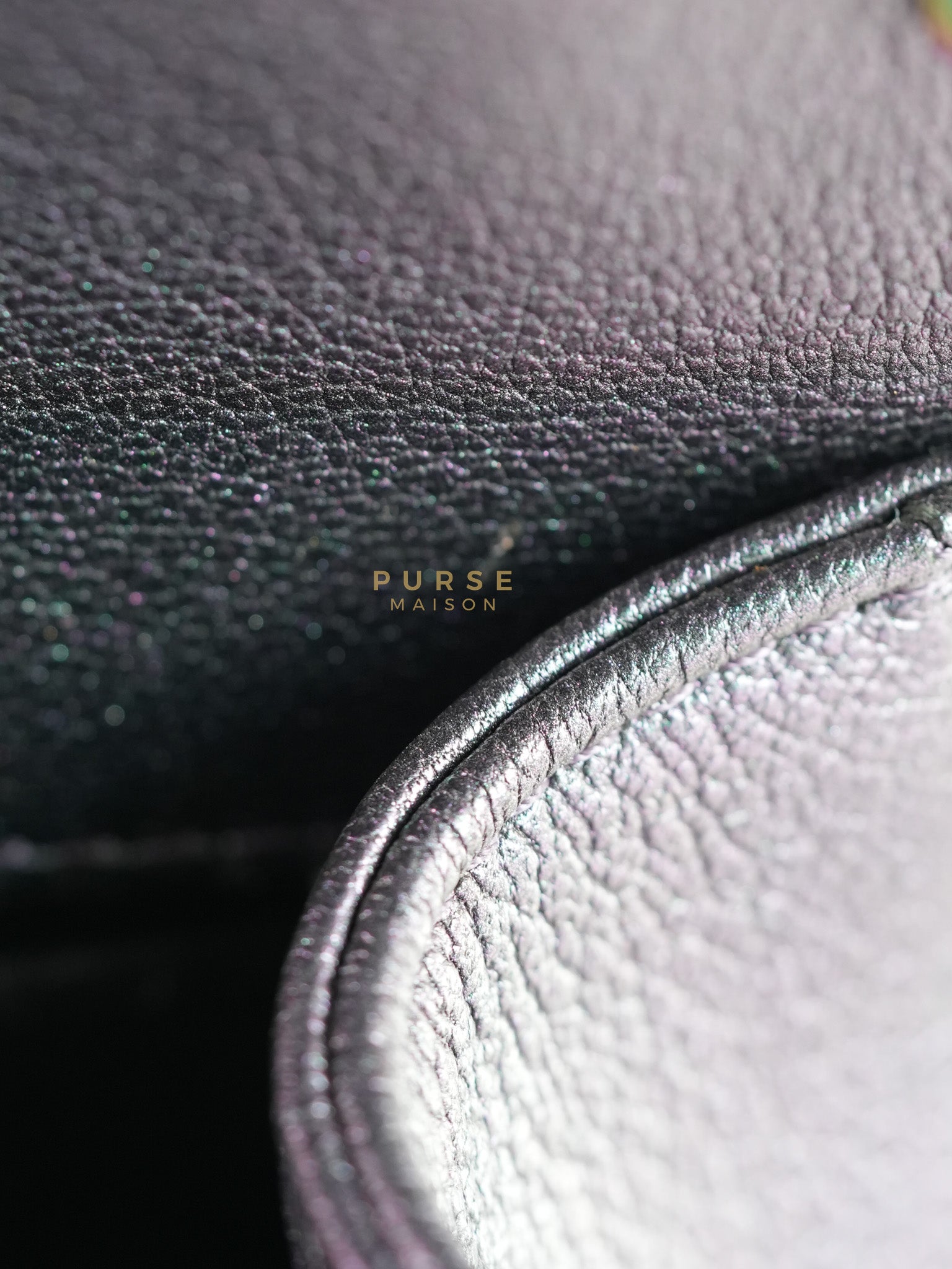 Boy Small in Iridescent Purple Quilted Calfskin Leather & Ruthenium Purple Hardware Series 21 | Purse Maison Luxury Bags Shop