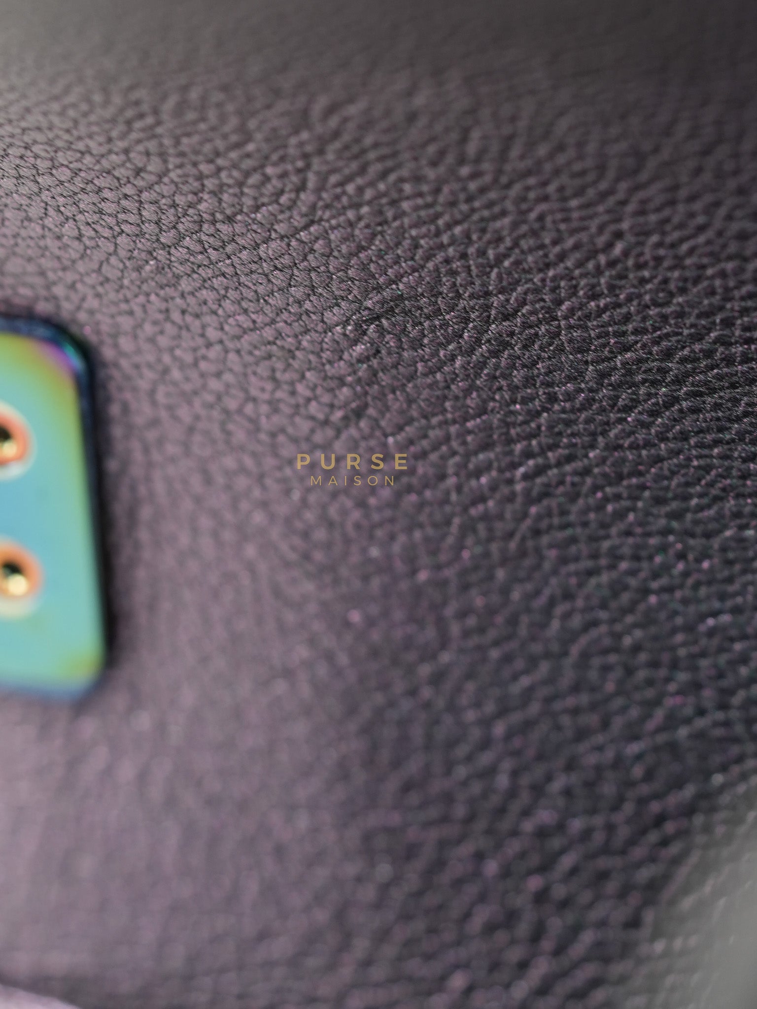 Boy Small in Iridescent Purple Quilted Calfskin Leather & Ruthenium Purple Hardware Series 21 | Purse Maison Luxury Bags Shop