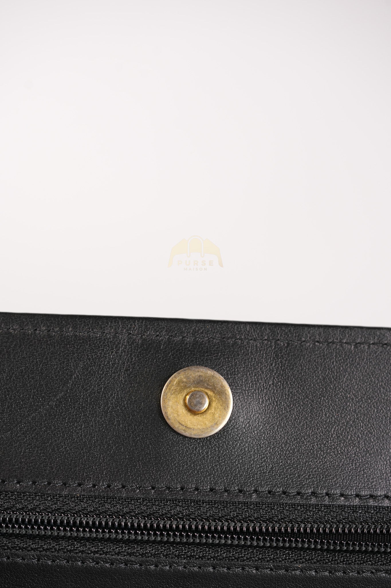 Boy Wallet on Chain in Black Quilted Caviar Leather & Gold Hardware Series 30 | Purse Maison Luxury Bags Shop