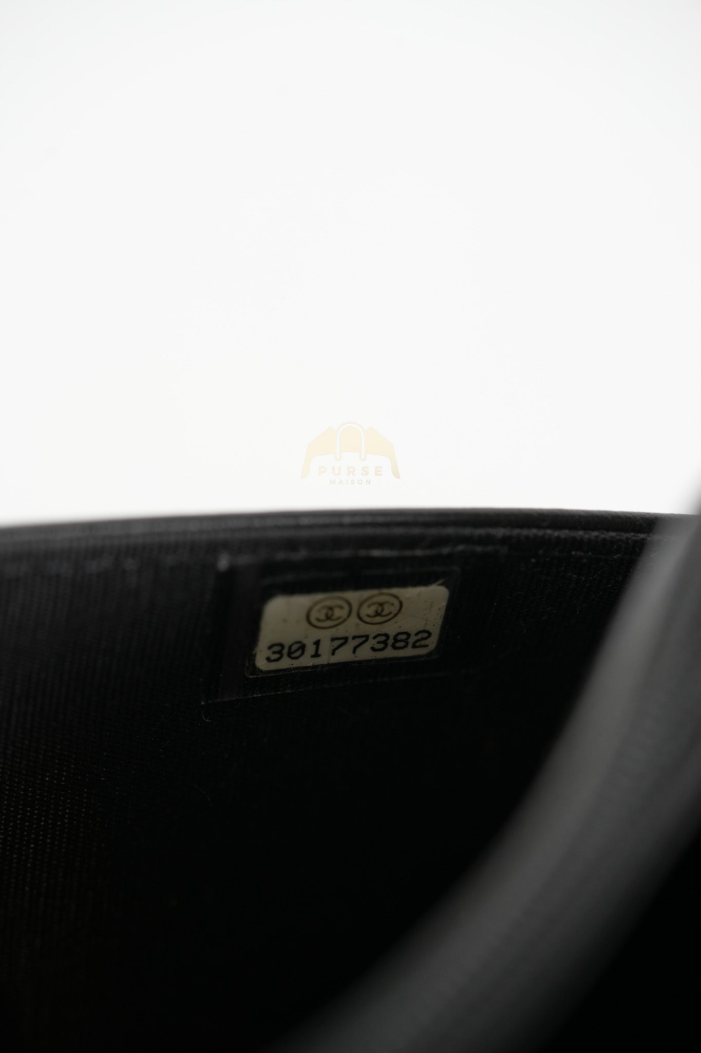 Boy Wallet on Chain in Black Quilted Caviar Leather & Gold Hardware Series 30 | Purse Maison Luxury Bags Shop