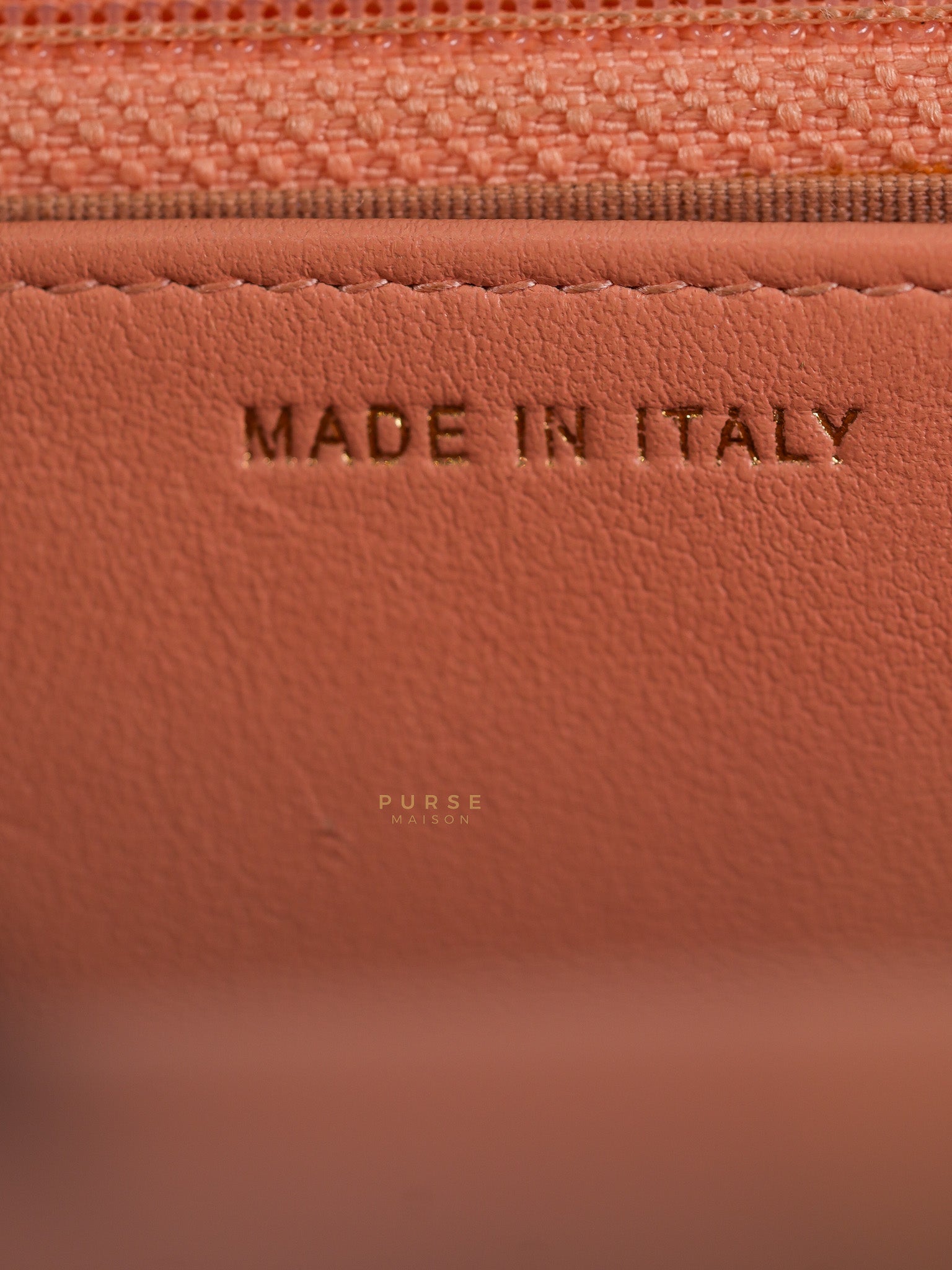 Boy Wallet On Chain in Light Pink Caviar Leather & Aged Gold Hardware (Series 27) | Purse Maison Luxury Bags Shop