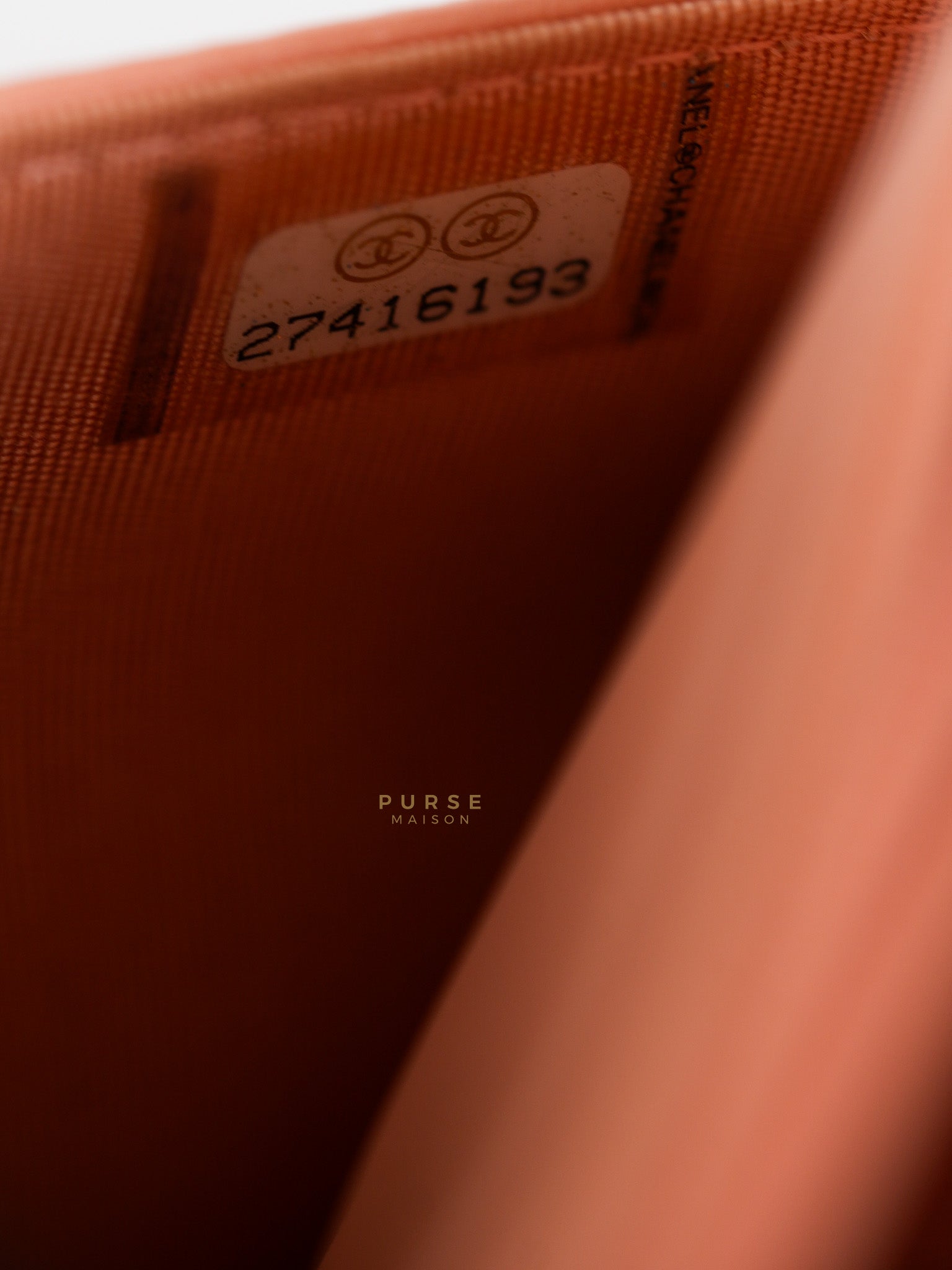 Boy Wallet On Chain in Light Pink Caviar Leather & Aged Gold Hardware (Series 27) | Purse Maison Luxury Bags Shop