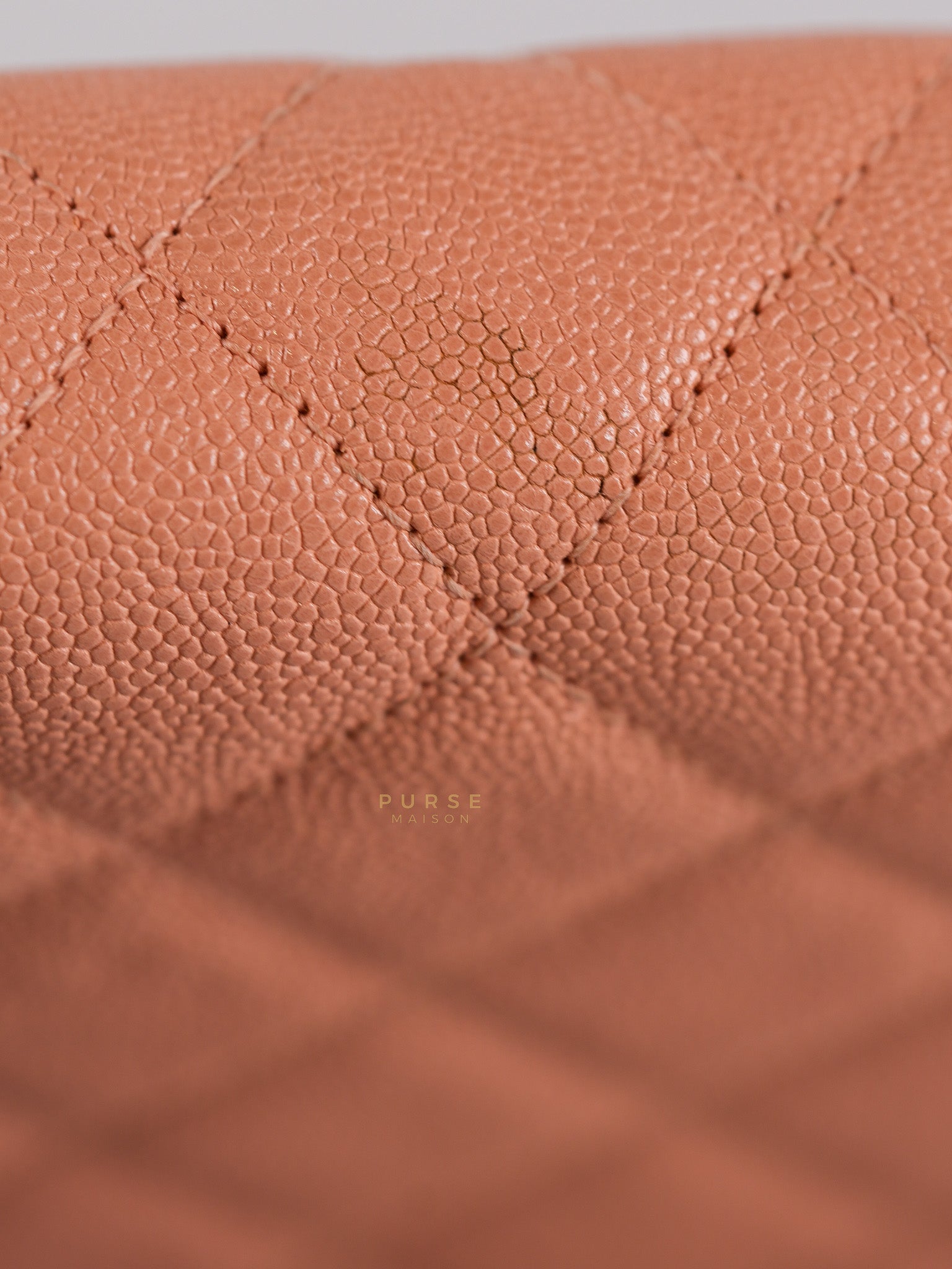 Boy Wallet On Chain in Light Pink Caviar Leather & Aged Gold Hardware (Series 27) | Purse Maison Luxury Bags Shop