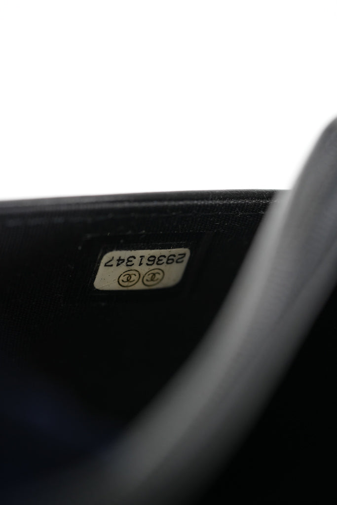 Boy Wallet On Chain (WOC) in Black Quilted Caviar Leather and Aged Gold Hardware Series 29 | Purse Maison Luxury Bags Shop