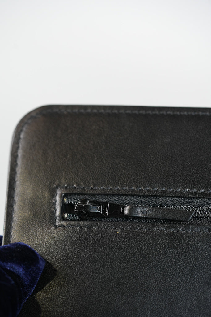 Boy Wallet On Chain (WOC) in Black Quilted Caviar Leather and Aged Gold Hardware Series 29 | Purse Maison Luxury Bags Shop