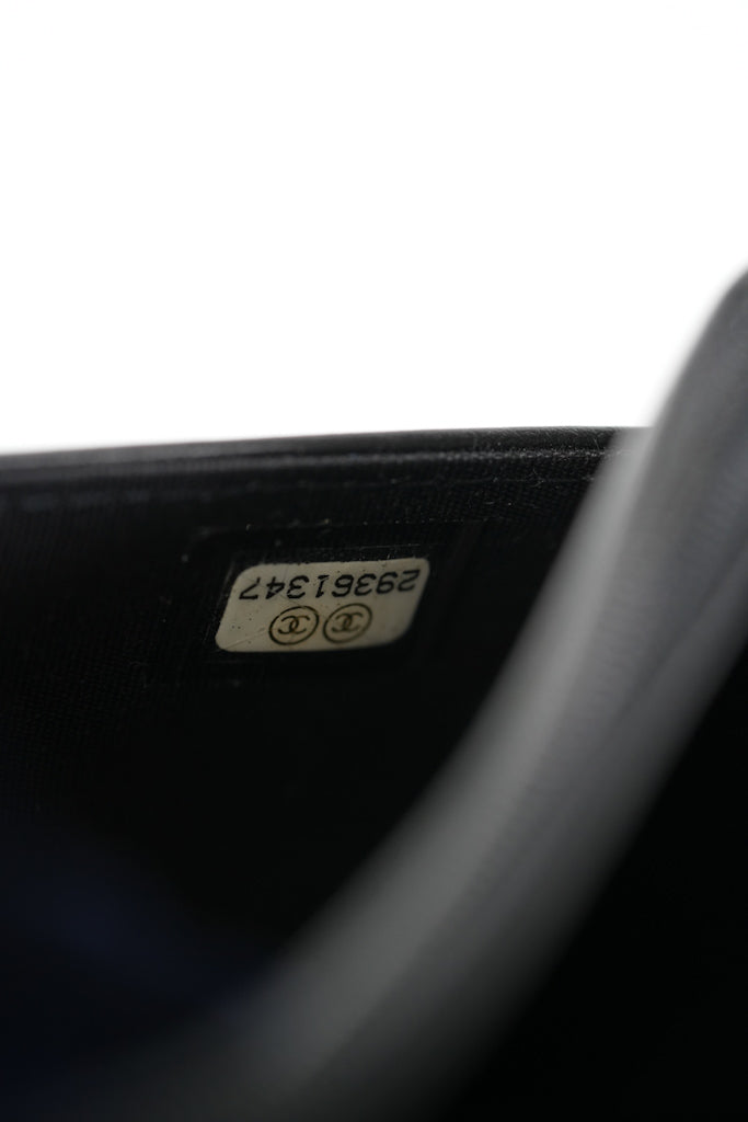 Boy Wallet On Chain (WOC) in Black Quilted Caviar Leather and Aged Gold Hardware Series 29 | Purse Maison Luxury Bags Shop