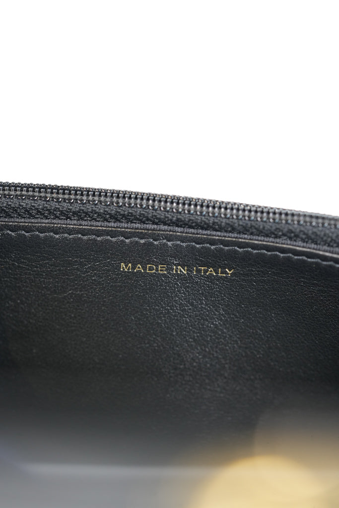 Boy Wallet On Chain (WOC) in Black Quilted Caviar Leather and Aged Gold Hardware Series 29 | Purse Maison Luxury Bags Shop