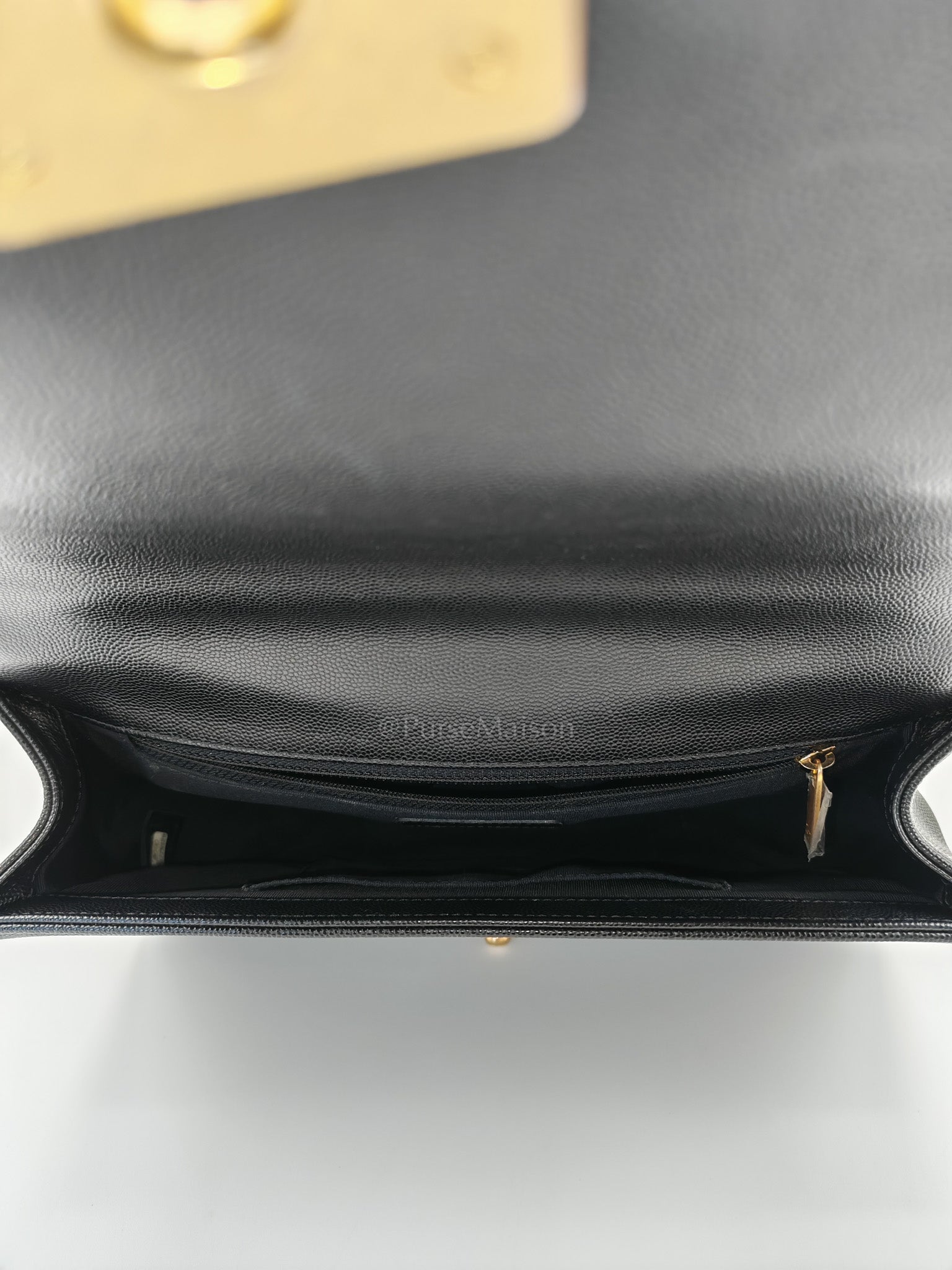 Le Boy New Medium in Black Quilted Caviar Leather & Aged Gold Hardware Series 28