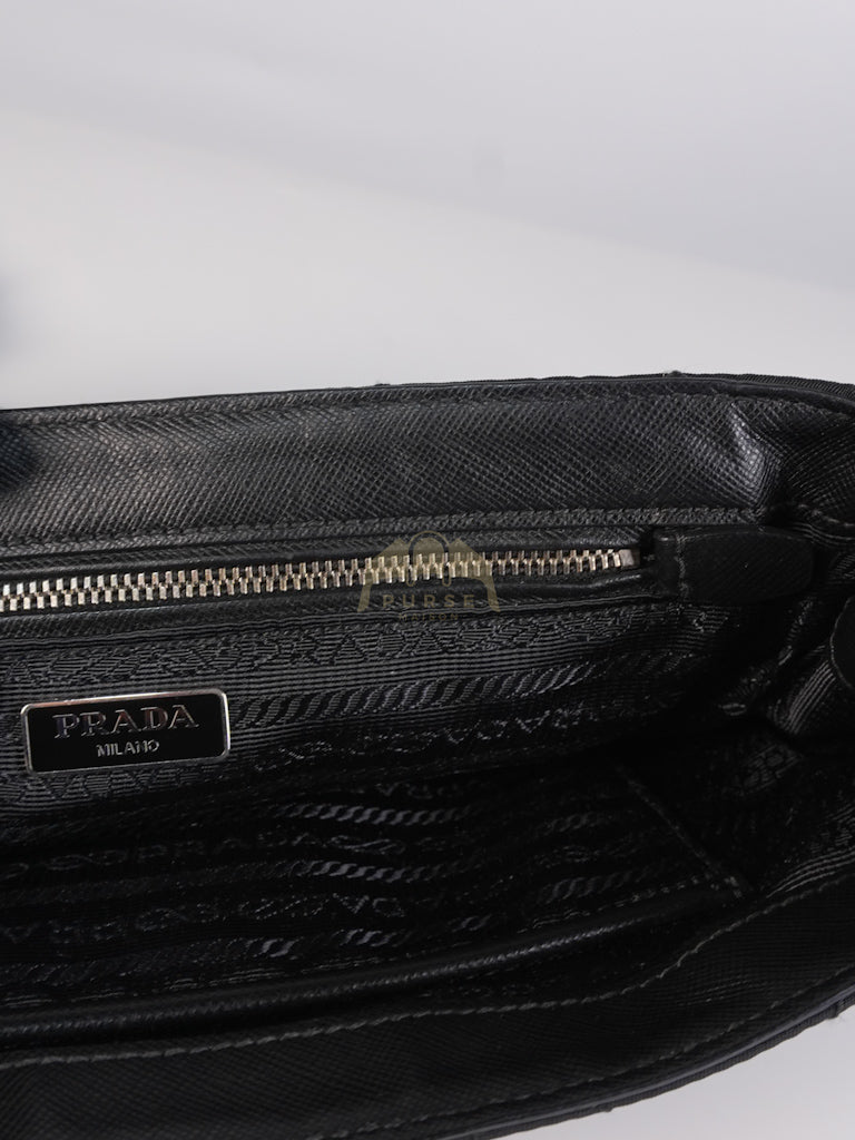 BP0584 Tessuto Impuntu Nero/Black Nylon Shoulder Bag/Crossbody Bag | Purse Maison Luxury Bags Shop