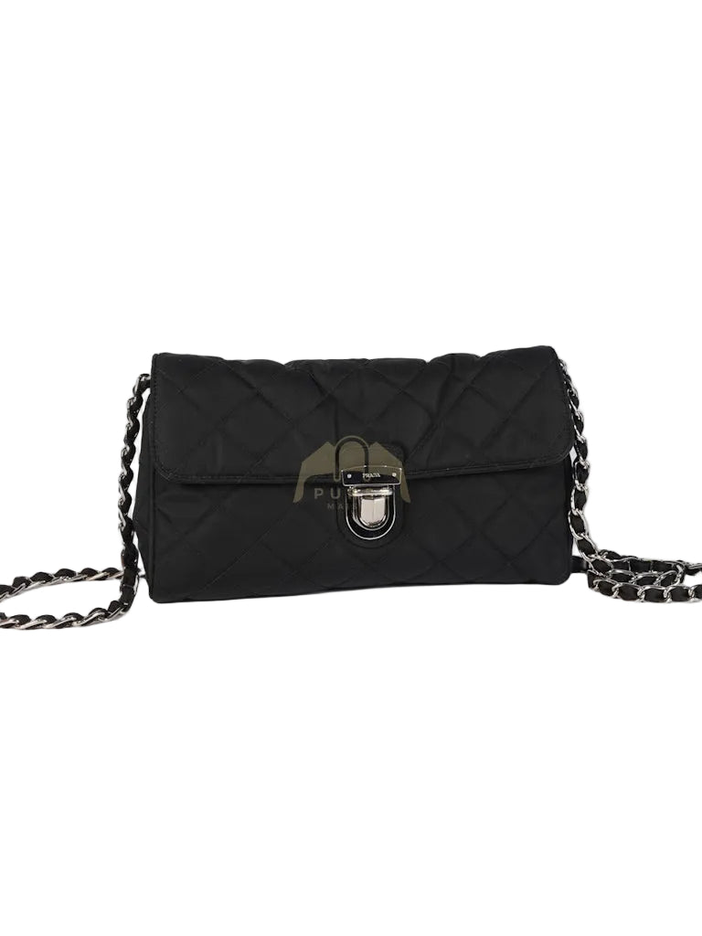 BP0584 Tessuto Impuntu Nero/Black Nylon Shoulder Bag/Crossbody Bag | Purse Maison Luxury Bags Shop